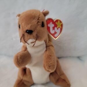 Ty Brown and White Plush Squirrel